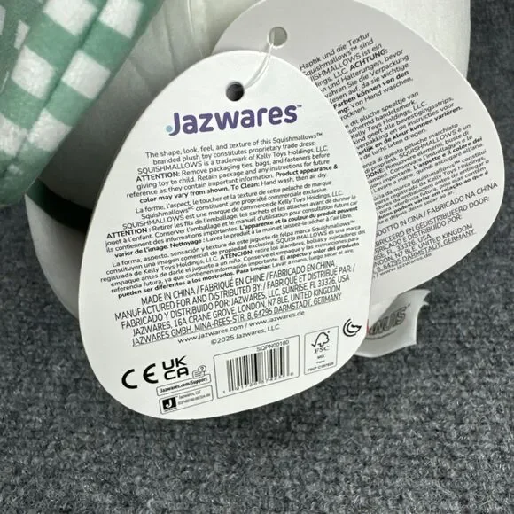 Squishmallows Peanuts Easter Snoopy with Bunny Ears 8 Inch Soft Plush New - Picture 6 of 6